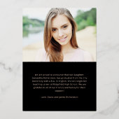 Invitation En Aluminium Bold graduate | Deux fois Photo 2022 Graduation (Verso)