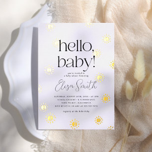 Invitation En Aluminium Bonjour Bébé Bohème Baby Shower Soleil