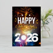 Invitation En Aluminium Bonne année (Debout devant)