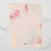 Invitation En Aluminium Bonne Valentines Day Abstrait Art Foil Card (Verso)