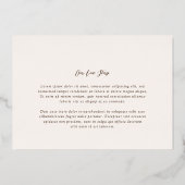 Invitation En Aluminium Bonnie Photo Mariage élégant Enregistrer la date (Verso)