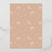 Invitation En Aluminium Boots et Fête des mariées Bubbly (Verso)