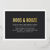 Invitation En Aluminium Booze & Booze Adult Halloween Party (Recto)