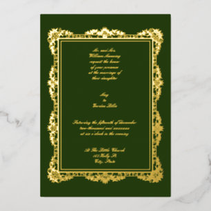 Invitation En Aluminium Bordure de vigne vintage Art Nouveau