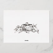 Invitation En Aluminium Bordure Florale Baroque Rococo (Verso)