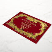 Invitation En Aluminium Bordure Florale Baroque Rococo (Rotation)