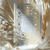 Invitation En Aluminium Bordure Rococo
