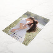 Invitation En Aluminium Botanical Elegant Love & Thanks Custom Photo (Rotation)