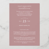 Invitation En Aluminium Botanical Frame Photo Wedding Flower & Branches (Verso)