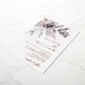 Invitation En Aluminium Botanique Floral hiver Noël Mariage de Noël (Rotation)