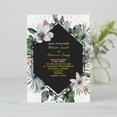 Invitation En Aluminium Botanique géométrique tropicale rustique (Debout devant)