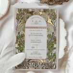 Invitation En Aluminium Bougainvillea Green Gold Mariage Art Nouveau Mucha<br><div class="desc">Art Nouveau Floral Vintage Green & Gold Wedding Invitations par Alphonse Mucha dans un design romantique et fantaisiste utilisant Real Gold Foil. Les fleurs victoriennes complètent les polices art déco classiques. Entrez vos informations personnalisées, et vous avez terminé. Si vous souhaitez modifier la conception, cliquez simplement sur le bouton bleu...</div>