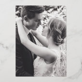 Invitation En Aluminium Bougainvillea or rose violet mariage (Verso)