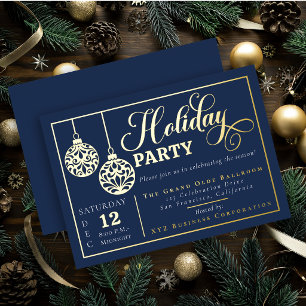 Invitation En Aluminium Boules de Noël Ornementales Élégantes Fête de Fête