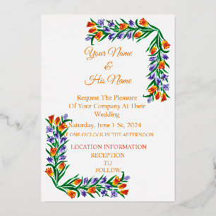 Invitation En Aluminium Bouquet de tulipes multicolores Thunder_Cove