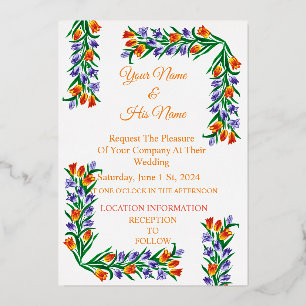 Invitation En Aluminium Bouquet de tulipes multicolores Thunder_Cove