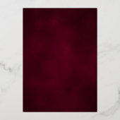 Invitation En Aluminium Bourgogne et Blush Floral Mariage Rose or (Verso)