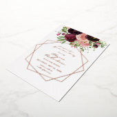 Invitation En Aluminium Bourgogne & Pink Floral & Frame Graduation Party F (Rotation)