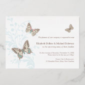 Invitation En Aluminium Bouteilles aqua or mariage de la répétition (Verso)