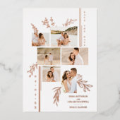 Invitation En Aluminium Branches botaniques mariages 6 Photos Collage (Recto)