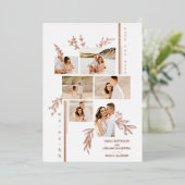 Invitation En Aluminium Branches botaniques mariages 6 Photos Collage (Debout devant)