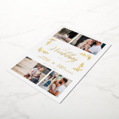 Invitation En Aluminium Branches chic Collage tendance Mariage 4 Photos (Rotation)