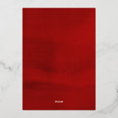 Invitation En Aluminium Branches d'or Aquarelle Foliage Noël (Verso)