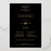 Invitation En Aluminium Branches Frame Luxury Golden Chic Photo Wedding (Verso)