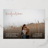 Invitation En Aluminium Brandy Simple Photo Mariage moderne (Recto)