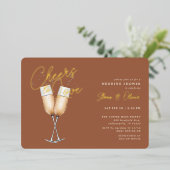 Invitation En Aluminium Bravo pour aimer la rouille Fête des mariées en te (Debout devant)