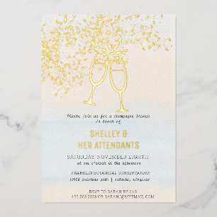 Invitation En Aluminium Bridesmaids Champagne Brunch Douche