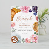 Invitation En Aluminium Bridesmaitres de Brunch Rose Gold (Debout devant)