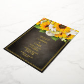 Invitation En Aluminium Bright Moderne Tournesol Jaune Russe Mariage (Rotation)