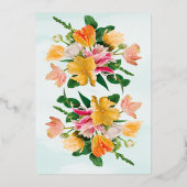 Invitation En Aluminium Bright Summer Floral Bouquet Mariage (Verso)