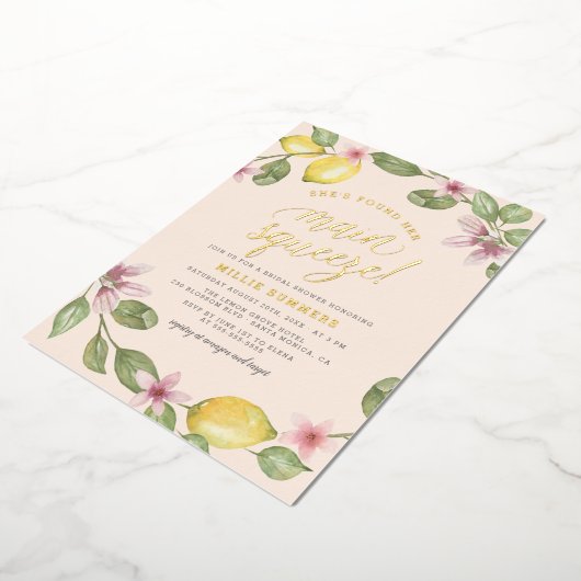 Invitation En Aluminium Brouiller | Fête des mariées principale de courge  (Rotation)