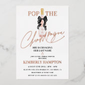 Invitation En Aluminium Brouiller Pop La Fête des mariées Champagne (Recto)