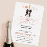 Invitation En Aluminium Brouiller Pop La Fête des mariées Champagne<br><div class="desc">Pop The Champagne She's Changing Her Last Name! Fêtez la future mariée alors qu'elle se lance dans un nouveau chapitre ! Joignez-vous à nous pour faire sauter le champagne pour une douche nuptiale sophistiquée avec une palette de couleurs blush et des finitions en feuille avec une bouteille de champagne de...</div>