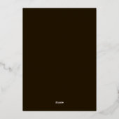 Invitation En Aluminium Brown mascarade (Verso)