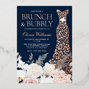 Invitation En Aluminium Brunch & Bubbly Enterrement de Vie de Jeune Fille