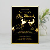 Invitation En Aluminium Brunch de la fête des mères (Debout devant)