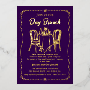 Invitation En Aluminium Brunch de la fête des Mères