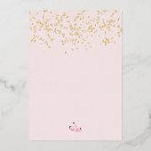 Invitation En Aluminium Brunch floral or bulle douche nuptiale (Verso)