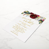 Invitation En Aluminium Brunch Floral Rouge Noel Et Bubbly (Rotation)