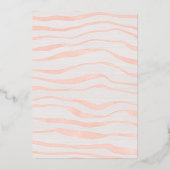 Invitation En Aluminium Brunch nuptial | Rose aquarelle & Script chic Real (Verso)