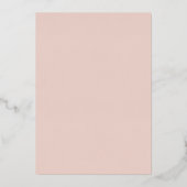 Invitation En Aluminium Brunch rose Peach Pink FOIL Blanc Et Bubble (Verso)