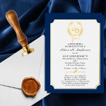 Invitation En Aluminium BS - Baccalauréat en sciences Diplôme College<br><div class="desc">Ce faire-part de graduation pour un baccalauréat en sciences dans n'importe quelle majeure peut être utilisé comme faire-part et / ou une invitation de partie par l'option "personnalisation". L'arrière - plan blanc croustillant contre le bleu et la feuille d'or rend ce design vraiment pop. Design par Holiday Hearts Designs (droits...</div>