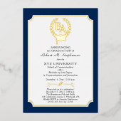 Invitation En Aluminium BS - Baccalauréat ès arts Diplôme de collège (Recto)