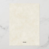 Invitation En Aluminium Budget Boho plumes mariage (Verso)