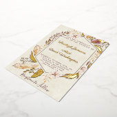 Invitation En Aluminium Budget Boho plumes mariage (Rotation)