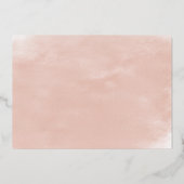 Invitation En Aluminium Burgundy & Blush Aquarelle Mariage Gold RSVP (Verso)